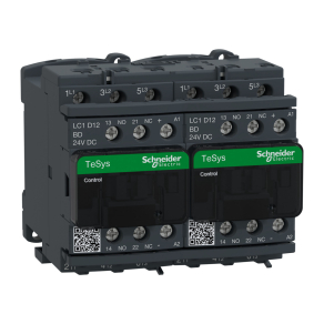   Schneider Electric TeSys D - LC2D12BD - DC irányváltó, 5,5kW/12A (400V, AC3) , csavaros csatlakozás,1Z+1NY