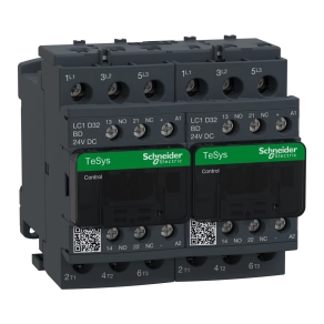   Schneider Electric TeSys D - LC2D32BD - DC irányváltó, 15kW/32A (400V, AC3) , csavaros csatlakozás, 1Z+1NY