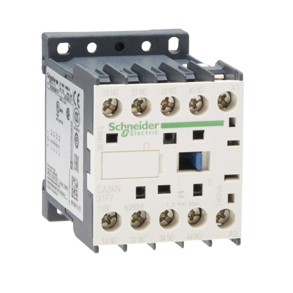 CA2-KN31F7 Segédkapcsoló 3 záró, 1 nyitó, AC, 50/60 Hz Schneider