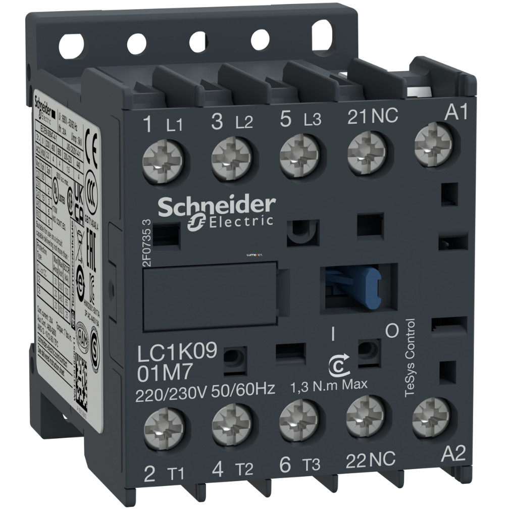 Schneider mágneskapcsoló 9A, AC, 50/60 Hz