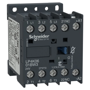 Schneider Electric TeSys K - LP4K0601BW3 - Mágneskapcsoló 2,2kW/400V 6A 24VDC