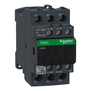   Schneider Electric TeSys D - LC1D25FL - Mágneskapcsoló, 25A, 110V, kisfogyasztású