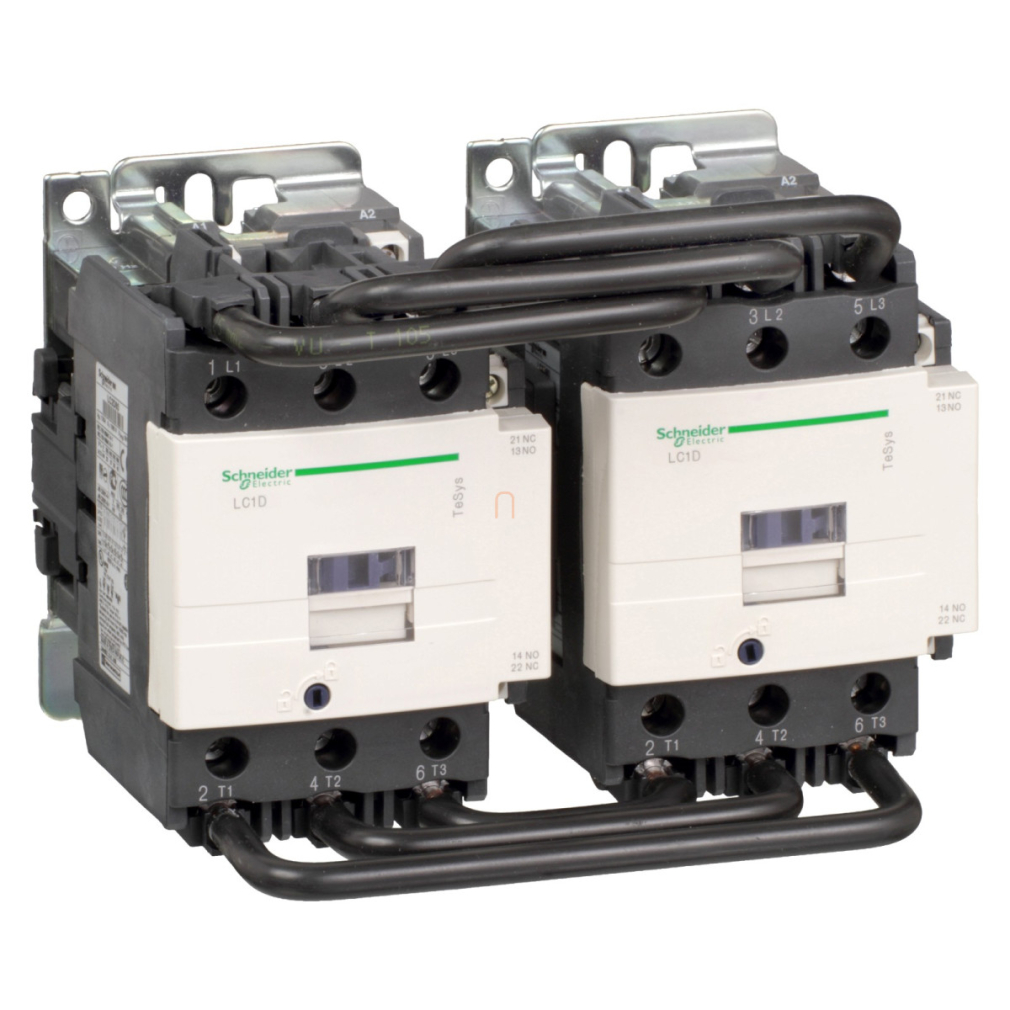 AC irányváltó, 45kW/95A (400V, AC3), csavaros csatlakozás, 1Z+1NY, Tekercs: 48V AC, LC2D95E7 Schneider