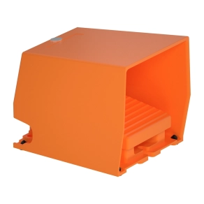 Schneider Electric Harmony XPE - XPER310 - lábkapcsoló, 1 fokozatú, 1NO+1NC, védőtetővel, fém, narancssárga