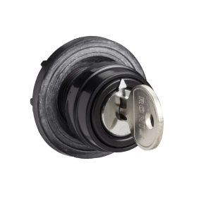 Schneider Electric Harmony K1, K2 - KAA1S - működtető fej - kézikapcsolóhoz - fekete műanyag Ø 29 mm - kulcs - furat Ø 22 mm