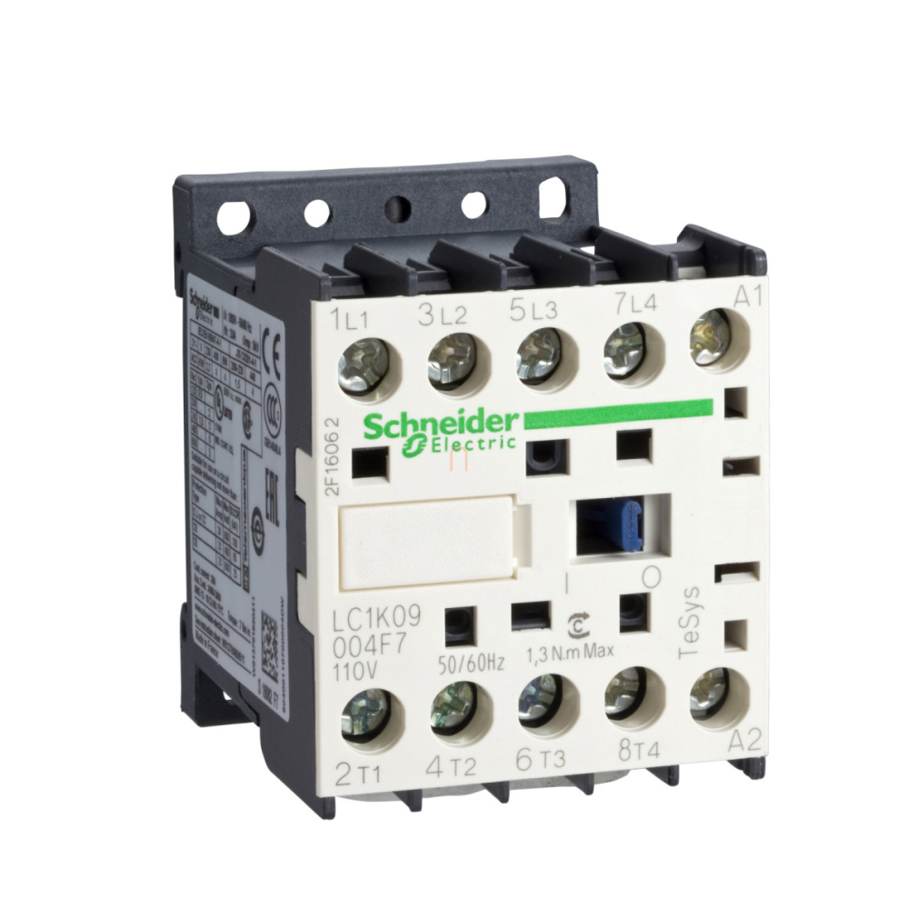 Mágneskapcsoló, Tekercs: 230V AC, LC1K09004U7 Schneider