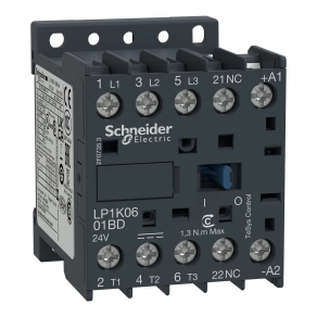 Schneider Electric TeSys K - LP1K0901ED - Mágneskapcsoló 9A, 1 nyitó, DC, 2,4 W