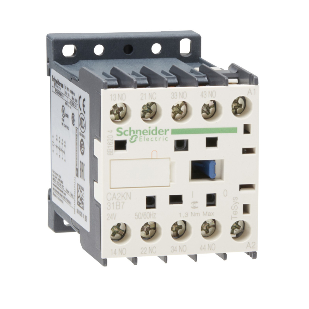CA2-KN31B7 Segédkapcsoló 3 záró, 1 nyitó, 24VAC, 50/60 Hz Schneider