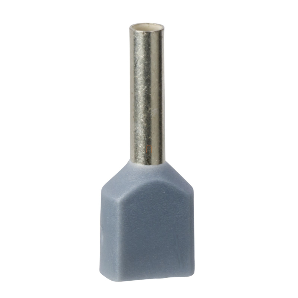 Dupla érvéghüvely 2x0,75 mm2 DIN 5x100db adagolóban szürke L=15mm AZ5DE007D Schneider