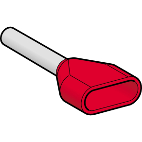   Schneider Electric AZ5 - AZ5DE010 - Dupla érvéghüvely 2x1,0 mm2 NFC 5x100db adagolóban piros L=15mm