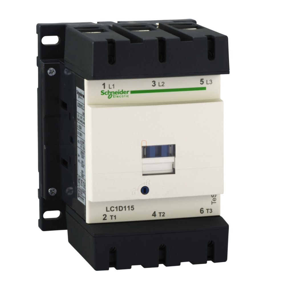 Schneider AC mágneskapcsoló, 55kW/115A (400V, AC3), csavaros csatlakozás