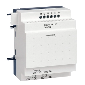Schneider Electric Zelio Logic - SR3XT101B - bővítőmodul, 6 DI, 4 DO relés, SR3B 24 VAC bővíthető vezérlőhöz