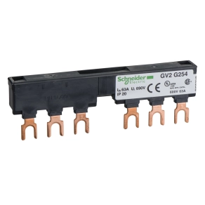 Schneider Electric TeSys D - GV2G254 - Fésűssín, 2db 54 mm - es leágazás
