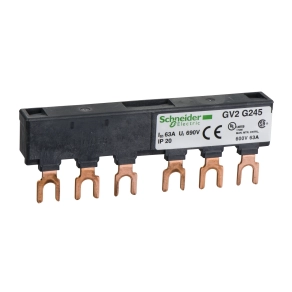 Schneider Electric TeSys D - GV2G245 - Fésűssín, 2db 45mm - es leágazás