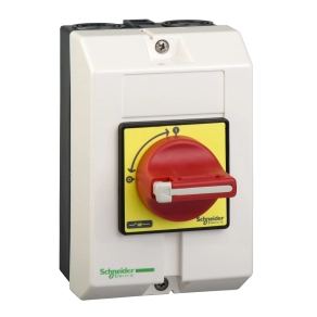 Schneider Electric TeSys Mini-Vario - VCFXGE1 - Fő - és vészleállító kapcsoló üres tok 10 - 32A, kapcsolókarral
