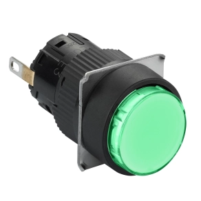 Schneider Electric Harmony XB6 - XB6EAV3BP - Ø16 komplett világító nyomógomb, zöld 24V IP65
