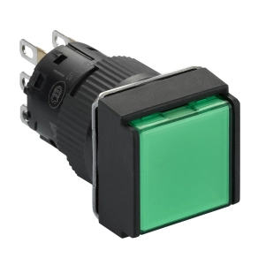 Schneider Electric Harmony XB6 - XB6ECW3B1P - Ø16 komplett világító nyomógomb, zöld