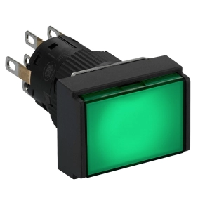 Schneider Electric Harmony XB6 - XB6EDW3B2P - Ø16 komplett világító nyomógomb, zöld, téglalap, 24V