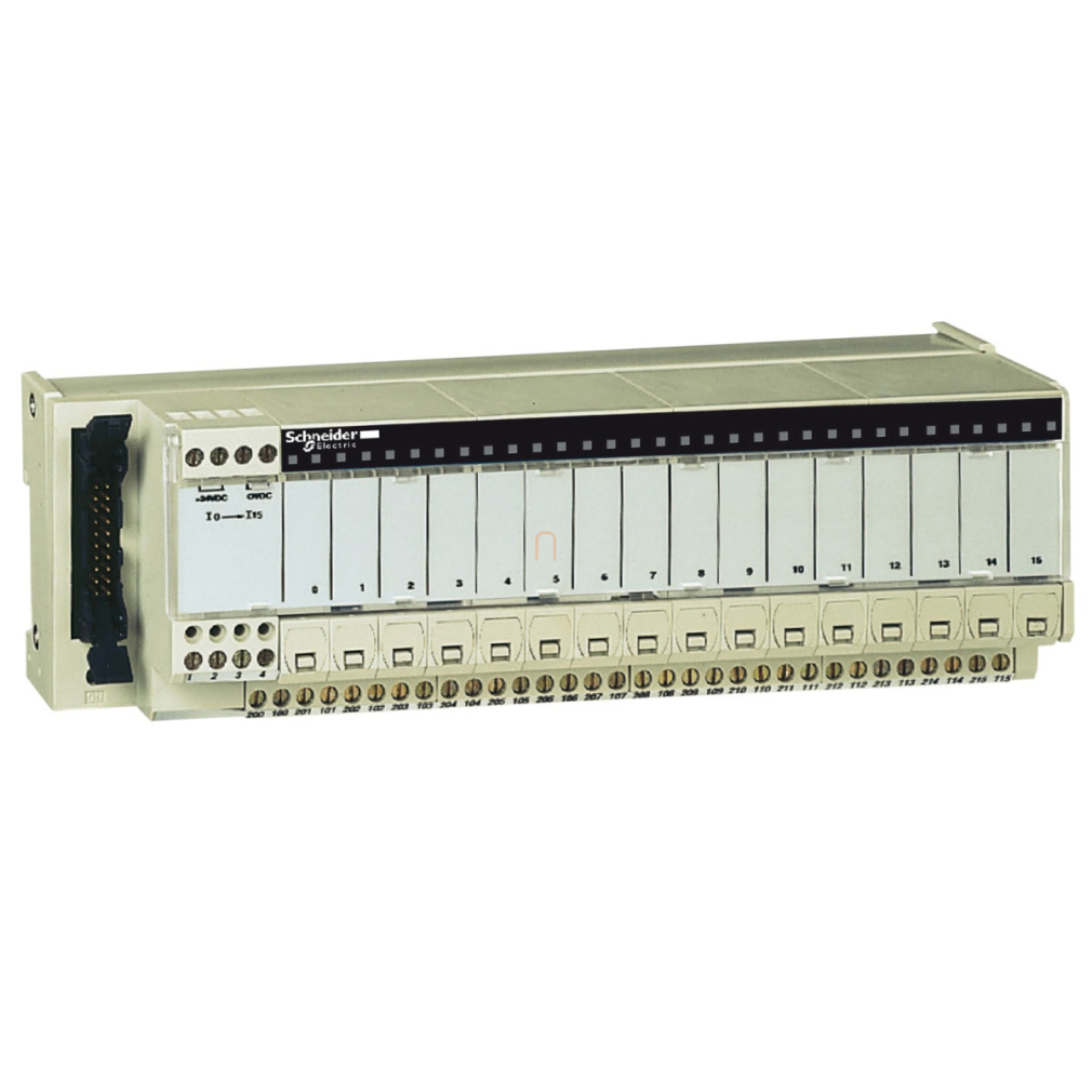 Modicon ABE7 elosztóblokk, univerzális, HE10, 16ki digitális csatorna, 2 sorkapocs/csatorna, leválasztás/csatorna, LED ABE7H16F43 Schneider