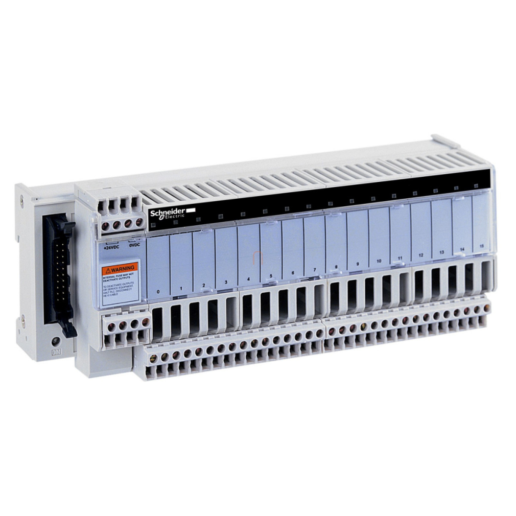 Modicon ABE7 elosztóblokk, 10 mm SSR/EMR relés, 16ki digitális csatorna, relé nélkül ABE7P16T215 Schneider