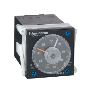 Schneider Electric Harmony Timer Relays - RE48ACV12MW - 48x48mm panelre szerelhető aszimmetrikus ütemező időrelé, 2 CO, 5A, 24 - 240V AC/DC 11 tűs