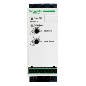 Schneider Electric Altistart 01 - ATS01N112FT - lágyindító, 1f - 230VAC - 12A - 1,5kW / 3f - 400VAC - 12A - 5,5kW, 1 vezérelt fázis