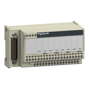   Schneider Electric Modicon ABE7 - ABE7CPA03 -elosztóblokk, 8 csatornás, analóg Quantum/Premium/X80 I/O kártyákhoz, SUB-D25