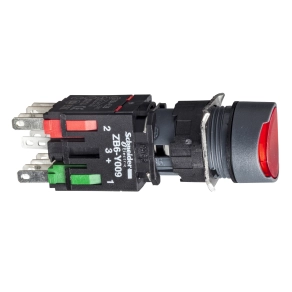 Schneider Electric Harmony XB6 - XB6AW4B5B - Ø16 komplett világító nyomógomb, piros