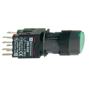 Schneider Electric Harmony XB6 - XB6AF3B5B - Ø16 komplett világító nyomógomb, zöld