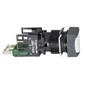   Schneider Electric Harmony XB6 - XB6CA11B - Ø16 komplett nyomógomb, szögletes, fehér
