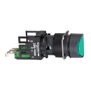 Schneider Electric Harmony XB6 - XB6AA31B - Ø16 komplett nyomógomb, kerek, zöld
