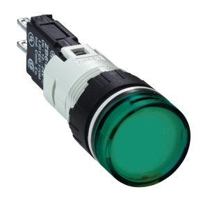 Schneider Electric Harmony XB6 - XB6AV3BB - Ø16 komplett jelzőlámpa, kerek, zöld