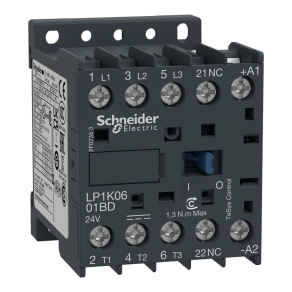   Schneider Electric TeSys K - LP1K1201ED - Mágneskapcsoló 12A, 1 nyitó, DC, 2,4 W