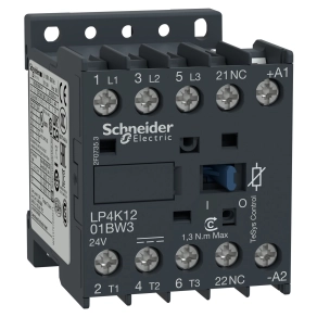 Schneider Electric TeSys K - LP4K1201BW3 - Mágneskapcsoló 5,5kW/400V 12A 24V DC