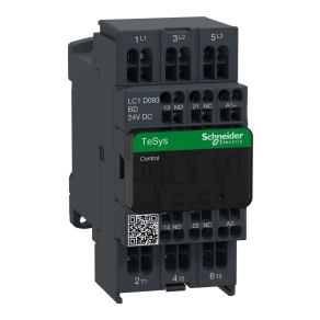Schneider Electric TeSys D - LC1D093BD - DC mágneskapcsoló, 4kW/9A (400V, AC3) , rugós csatlakozás, 1Z+1NY