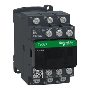 Schneider Electric TeSys D - LC1D186BD - Mágneskapcsoló, 18A, 24VDC, sarus