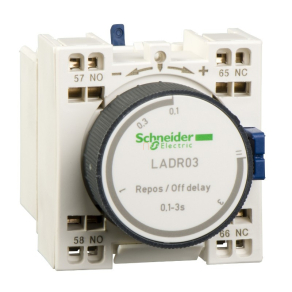   Schneider Electric TeSys D - LADT03 - Behúzáskésleltető segédérintkező blokk, 0,1…3s, rugós csatlakozás