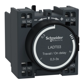Schneider Electric TeSys D - LADT03 - Behúzáskésleltető segédérintkező blokk, 0,1…3s, rugós csatlakozás