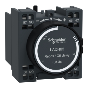   Schneider Electric TeSys D - LADR03 - Ejtéskésleltető segédérintkező blokk, 0,1…3s, rugós csatlakozás
