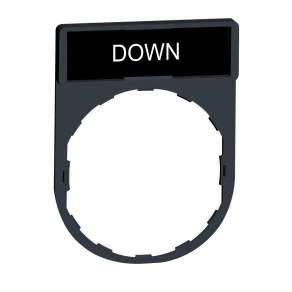 Schneider Electric Harmony XB4 - ZBY2308 - címketartó 30x40 mm, Ø22 készülékekhez, 8x27 mm felirati címkével, DOWN