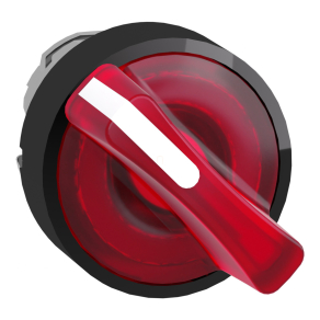   Schneider Electric Harmony XB4 - ZB4BK12437 - fém világító választókapcsoló fej, Ø22, 2 állású, piros, fekete perem