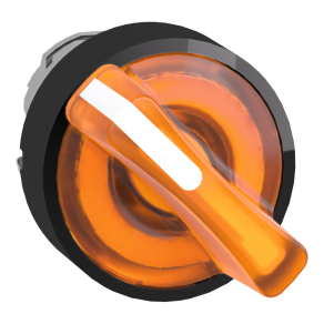   Schneider Electric Harmony XB4 - ZB4BK12537 - fém világító választókapcsoló fej, Ø22, 2 állású, narancssárga, fekete perem