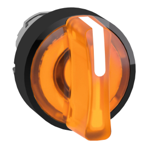   Schneider Electric Harmony XB4 - ZB4BK15537 - fém világító választókapcsoló fej, Ø22, 3 állású, narancs, középre visszatérő, fekete perem