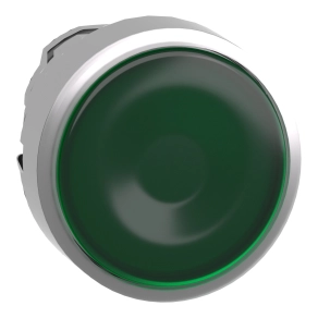 Schneider Electric Harmony XB4 - ZB4BA38 - fém nyomógomb fej, Ø22, visszatérő, címkézhető tetővel, zöld
