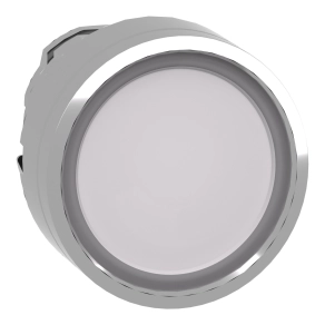 Schneider Electric Harmony XB4 - ZB4BA18 - fém nyomógomb fej, Ø22, visszatérő, címkézhető tetővel, fehér