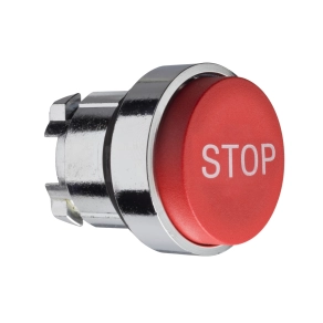 Schneider Electric Harmony XB4 - ZB4BL434 - fém nyomógomb fej, Ø22, kiemelkedő, piros, "STOP"