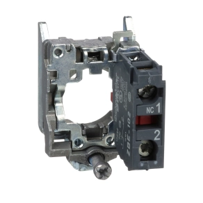 Schneider Electric Harmony XB4 - ZB4BZ102 - fém rögzítőaljzat és érintkezőblokk, 1NC