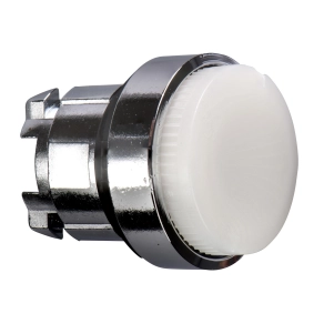 Schneider Electric Harmony XB4 - ZB4BW11 - fém világító nyomógomb fej, Ø22, visszatérő, BA9s foglalatos, kiemelkedő, fehér