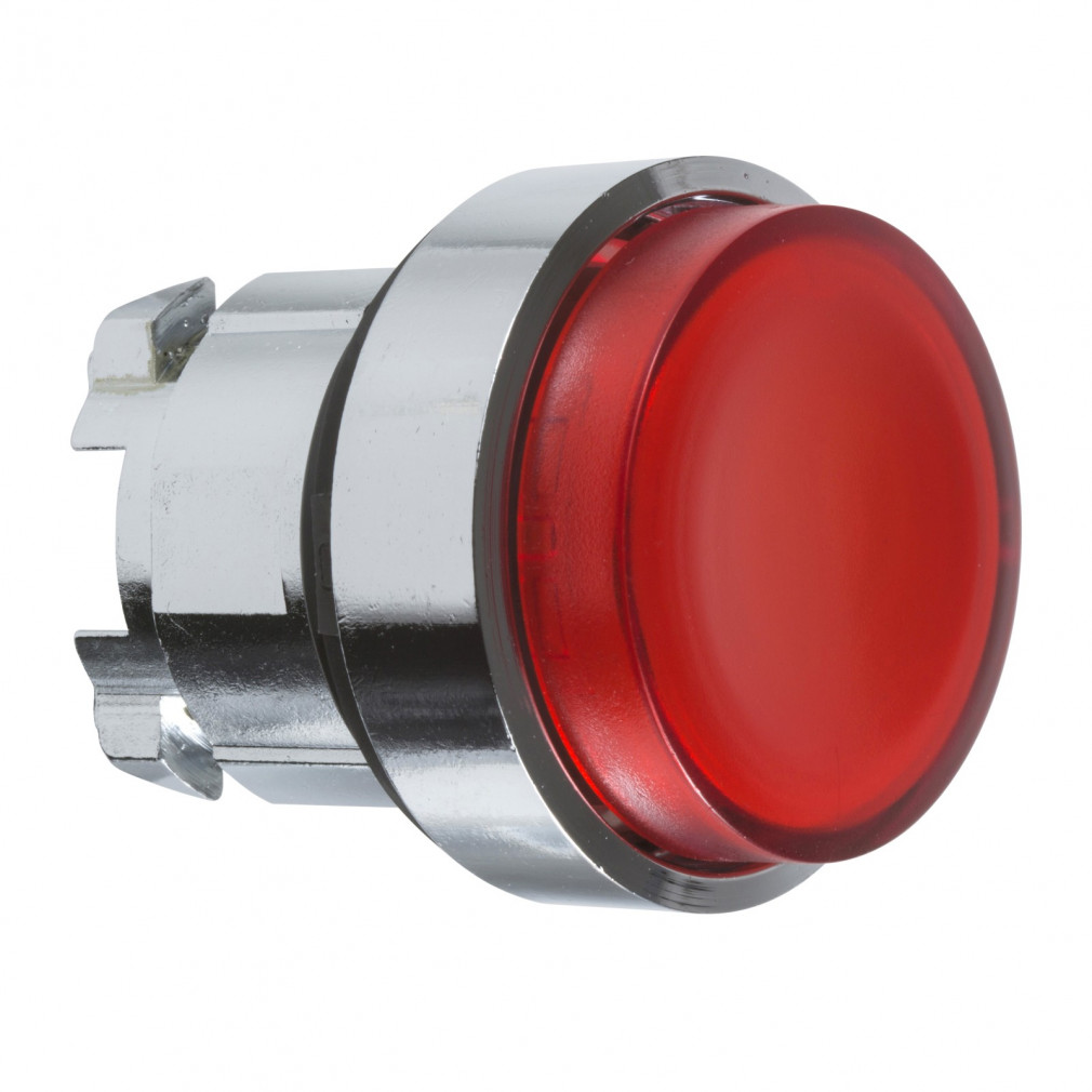 Schneider világító nyomógombfej piros (ZB4-BW143)