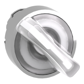   Schneider Electric Harmony XB4 - ZB4BK1413 - fém világító választókapcsoló fej, Ø22, 2 állású, fehér, jobbról visszatérő